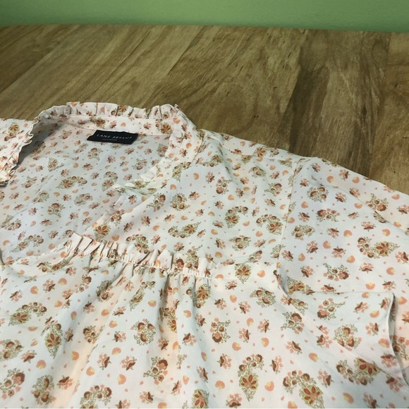 Lane Bryant Autumn Floral Lightweight Short Sleeve Top Womens Plus Size 24 - Picture 3 of 7